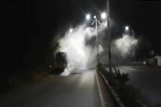 गोवा के हाईवे पर पलटा अमोनिया गैस टैंकर, रिसाव से पूरे इलाके में घुटन