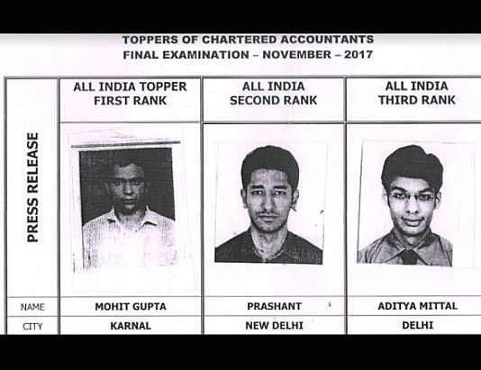 CA RESULT: करनाल के मोहित ने CA परीक्षा में किया टॉप