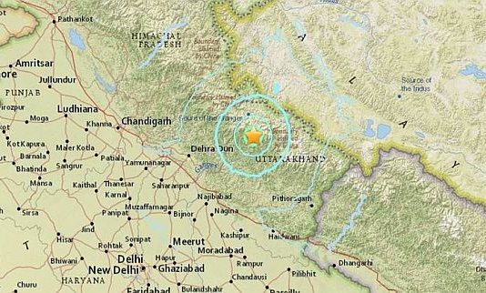 उत्तर भारत में महसूस किए गए भूकंप के झटके, तीर्वता 6.2 दर्ज