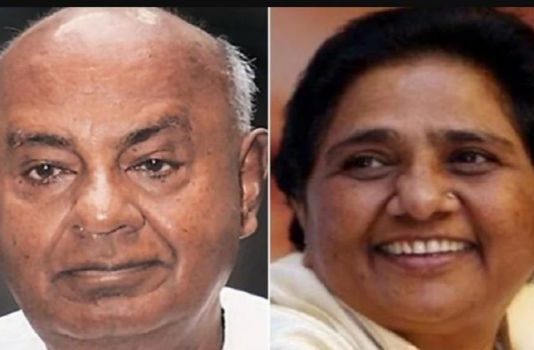 कर्नाटक: देवगौड़ा-मायावती ने थामा एक दूसरे का दामन