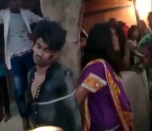 चोरी के शक में महिला और युवक की हुई पिटाई, किया अधमरा