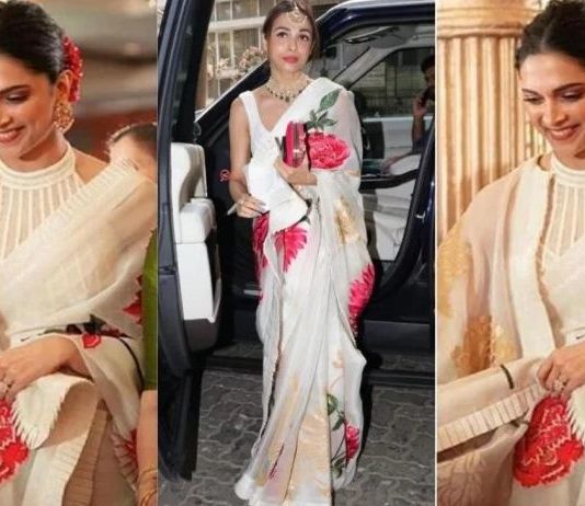 PHOTO: क्या मलाइका अरोड़ा ने पहनी है दीपिका पादुकोण की साड़ी ?