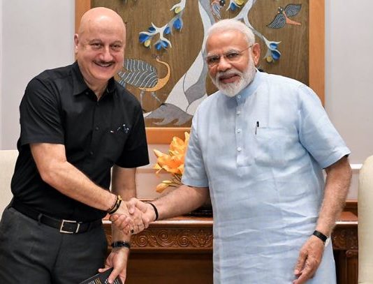 PM मोदी से मिले अनुपम खेर, कहा- प्रधानमंत्री से मिलना सौभाग्य की बात