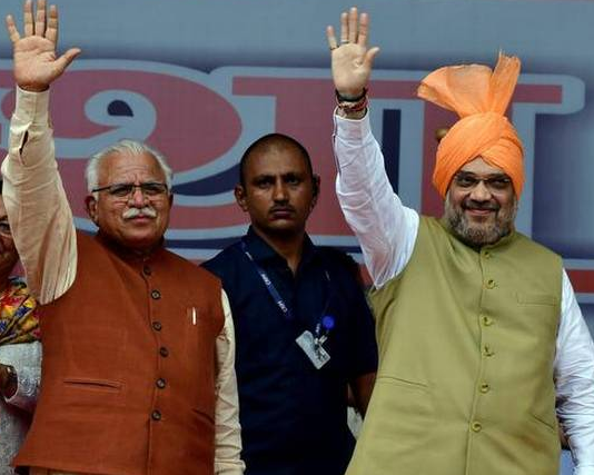 हरियाणा: बीजेपी-कांग्रेस में कांटे की टक्कर देख अमित शाह ने खट्टर को दिल्ली बुलाया !