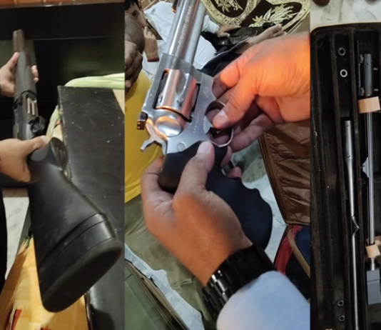 बाहुबली MLA मुख्तार अंसारी के बेटे के घर से 6 असलहे समेत भारी मात्रा में कारतूस बरामद !