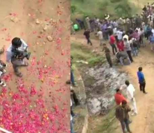 हैदराबाद गैंगरेप: एनकाउंटर में शामिल पुलिसकर्मियों पर फूलों की बारिश, जश्न में डूबे लोग
