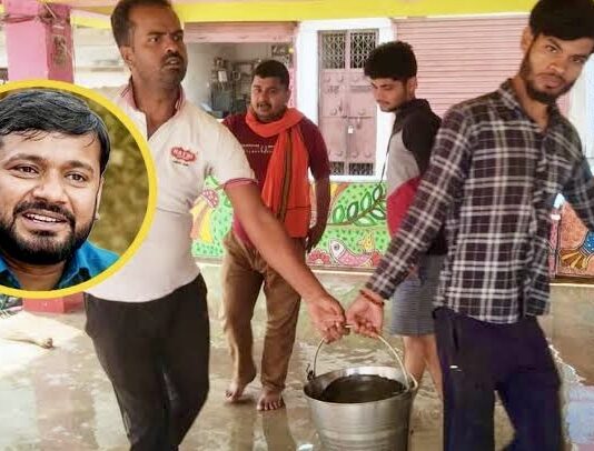 बिहार: सहरसा के जिस मंदिर में कन्हैया ने दिया भाषण, उसके परिसर को गाँव वालों ने गंगाजल से धोया